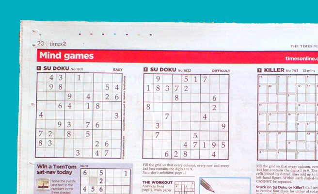 Sudoku and Killer Sudoku for newspapers